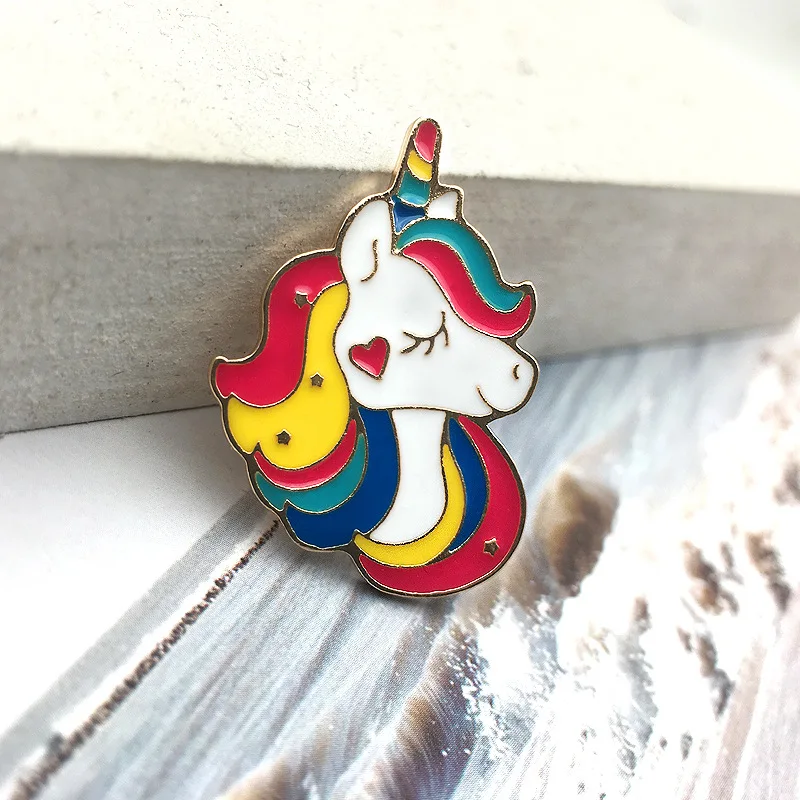 

Cartoon Cute Unicorn Pansexual Non-binary Bisexual Pin Jewelry Metal Accessories Brooch