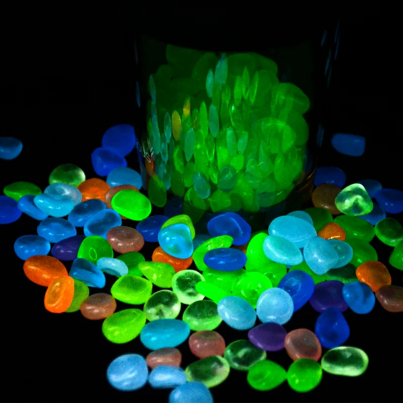 Glow in the Dark Garden Pebbles For Sidewalk Garden Terrace Lawn Garden Patio Fish Tank Aquarium Decoration Glow Stone