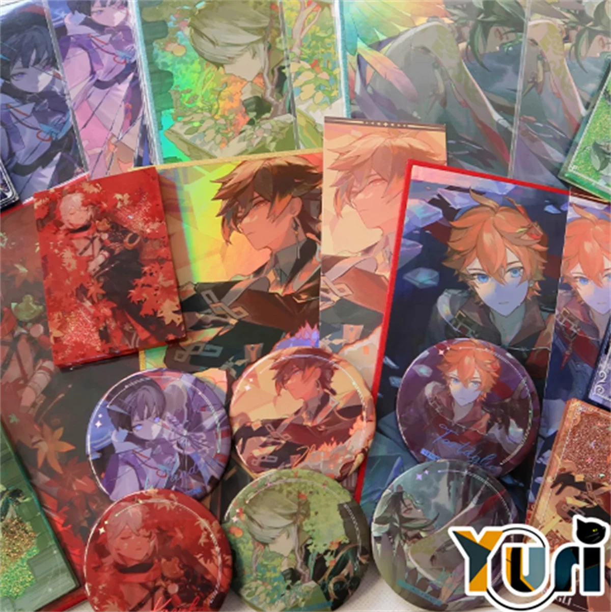 Брошь-значок для косплея Game Genshin Impact Wanderer Zhongli tataglia kaedeхара Kazuha Xiao Kamisato Ayato Shikishi