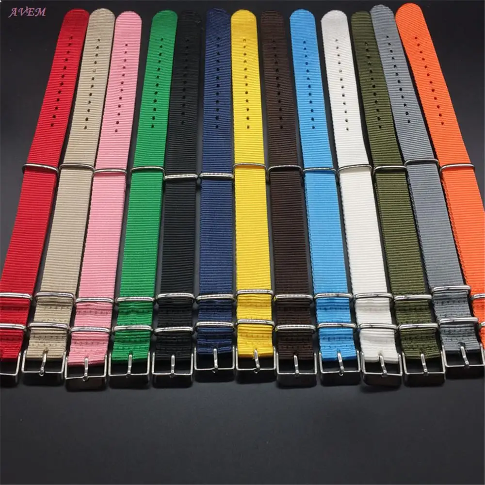 

18mm 20mm 22mm Zulu Canvas Nylon Watch Band High Quality Army Sport Waterproof Strap Watchband Bracelet for 007 James bond Belt