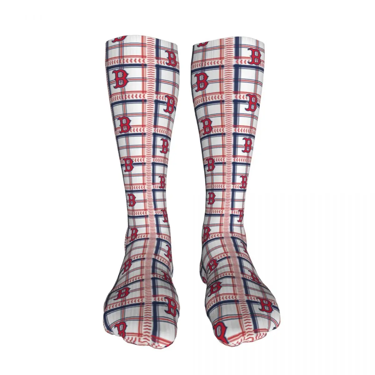 

New Compression Socks Crossfit Socks Red Sox Plaid Pattern Outdoor Sports Running Women Men Nursing High Stockings