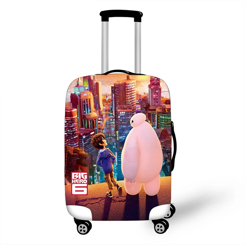 Disney Big Hero 6 Baymax Elastic Thicken Luggage Suitcase Protective Cover Protect Dust Bag Case Cartoon Travel Cover