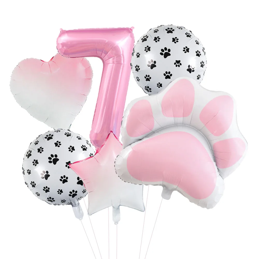 

LQZZY Розовый Алюминиевый Шар с Принтом Собаки и Кошки 40 дюймов