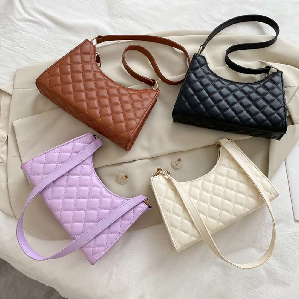 

Fashion Women Shoulder Underarm Bag Solid Handbag Female Simple Clutches Purse Popular Simple Female Daily Bag