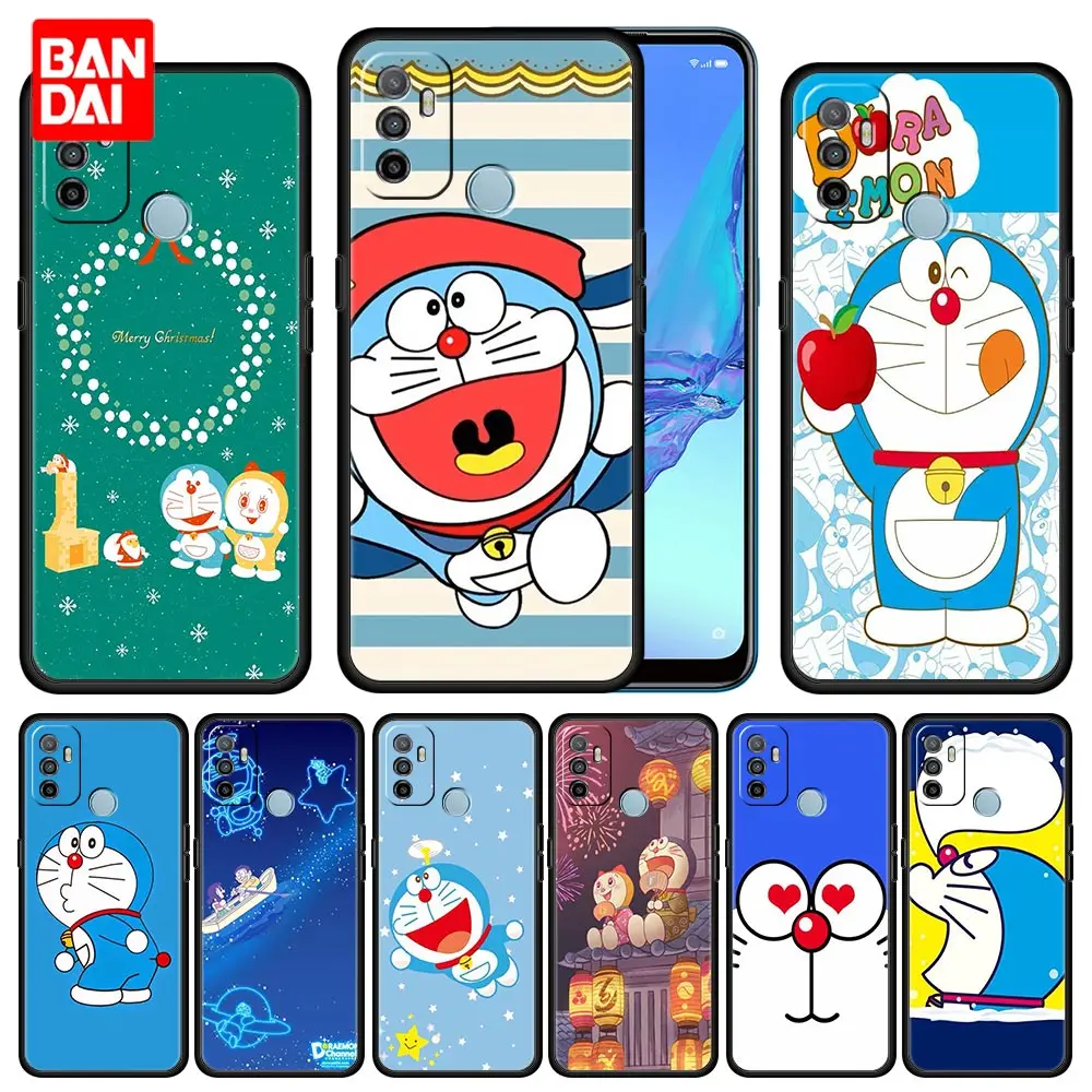 

Case for Oppo A3s A5s A9 A15 A31 A53 A52 A54 A74 A93 A94 F19 Pro 4G 2020 Bag Soft Original Korea Back Cute Doraemon Cartoon