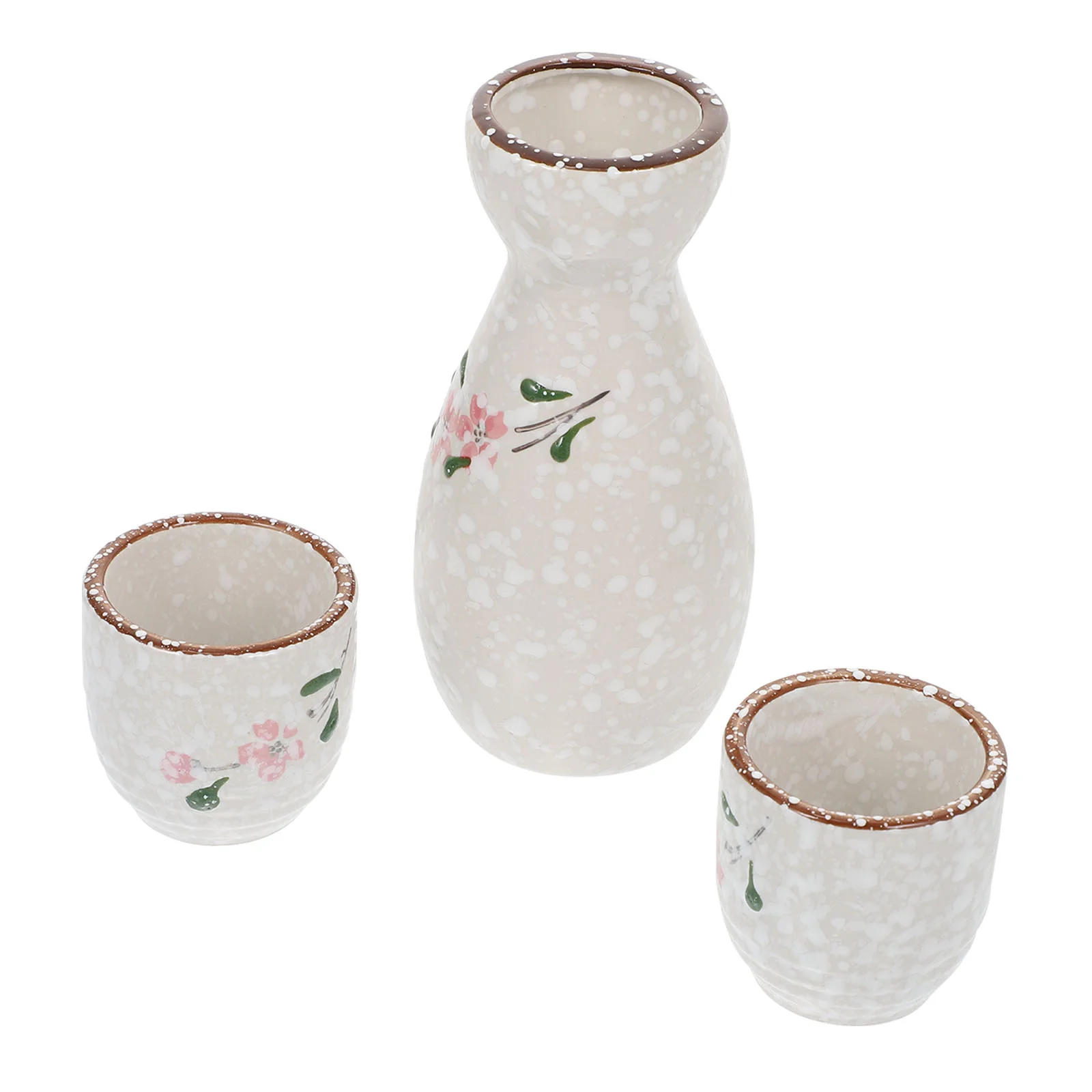 

Керамический горшок ручной росписи, 1 набор, винтажный чайник для сакэ, контейнер для риса, чашки