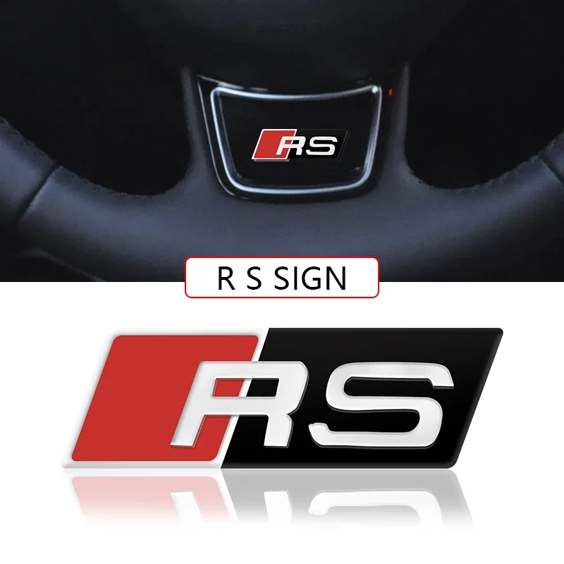 

Наклейка на руль автомобиля из сплава, эмблема для Audi Sline RS A4 A3 A5 A6 A7 A8 Q3 Q5 Q7 Q8 B5 B6 B7 B8 B9 Q7 8P 8V Автомобильные аксессуары