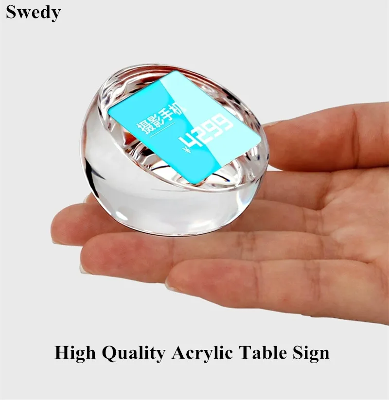 30x30 мм Настольный акриловый мини-держатель для карт со стразами |