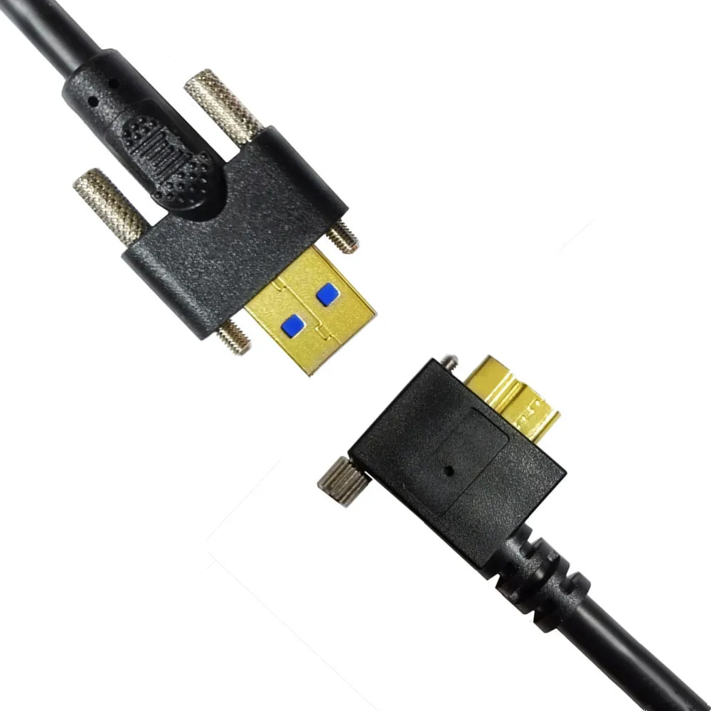 USB 3 0 к USB3.0 Micro/B левый правый угловой 90 градусов двойной м3 винтовой кабель для