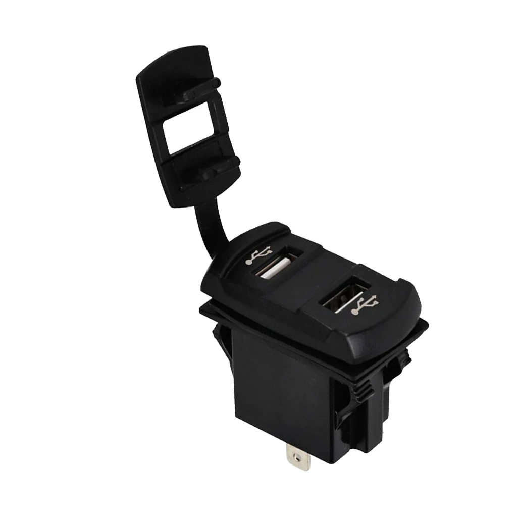 

4.2A Dual USB Charger Socket LED Voltmeter Adapter for Car Motorcycle Green
