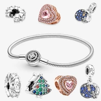 925 sterling silver charm original bracelet for diy beads handmade charm women fashion luxury jewelry new rings 2022