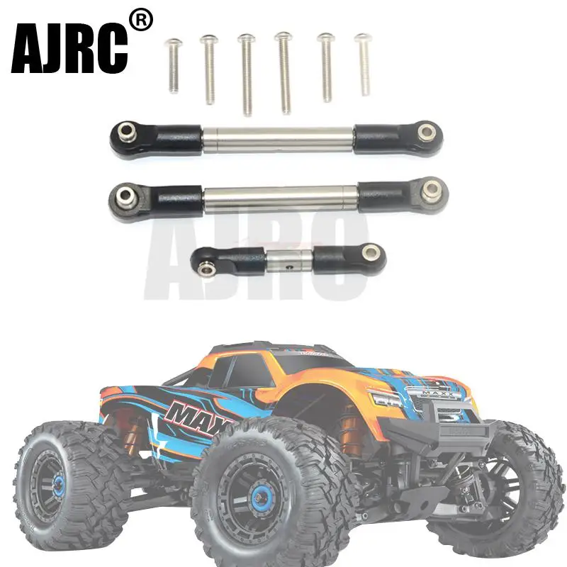 Для Trax 1/10 Maxx 89076-4 регулируемое рулевое управление из нержавеющей стали с положительными и отрицательными зубцами + набор рычагов сервопривода #8947 #8948