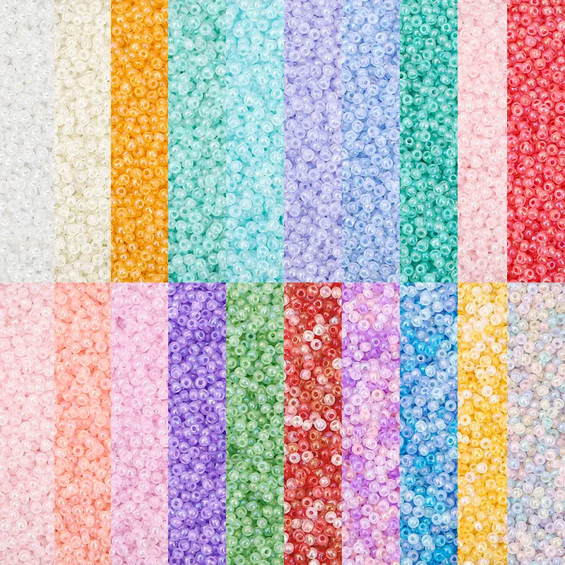 

2MM AB Cream Charm Czech Glass Seed Beads for Jewelry Making DIY Handmade Bracelet Accessories