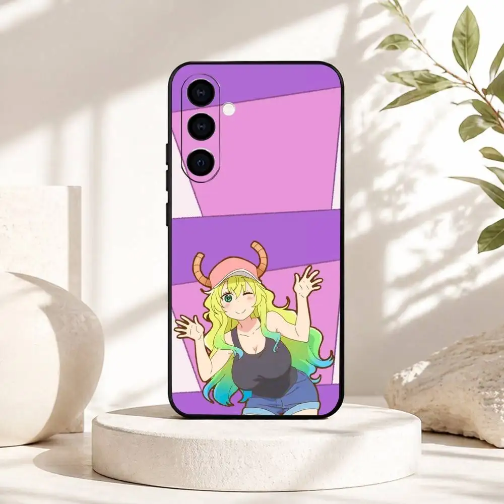 Фото Чехол для телефона Kobayashi-san Chi Lucoa, черный, силиконовый, мягкий, для Samsung Galaxy A73, A72, A71, A70, A53, A52, A51 №4