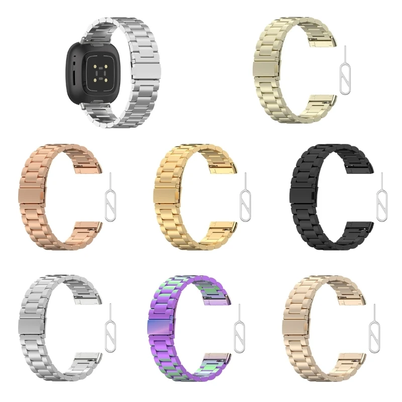 

Браслет из нержавеющей стали для умных часов Fitbit Versa 4 3 Sense 2 1