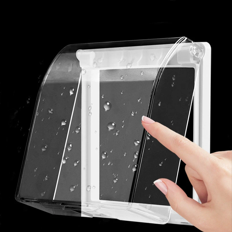 

Socket Protective Cover Light Switch Cover Socket Waterproof Box Home Bath Self-adhesive Room Toilet 86 Type Splash Proof Box
