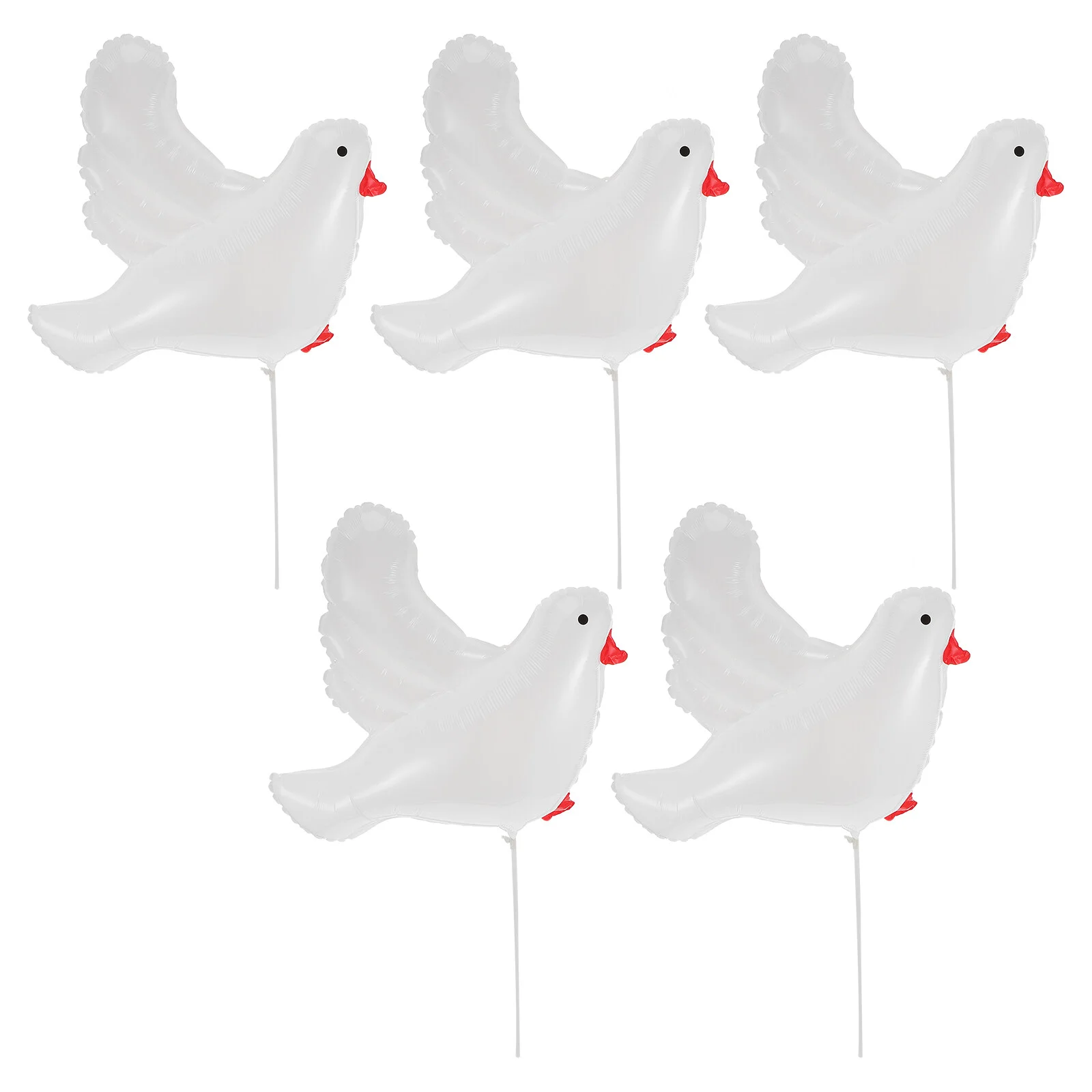 

5 Pcs Peace Dove Balloon Decorative Balloons Sports Party Memorial Gifts Theme Film Animal Foil