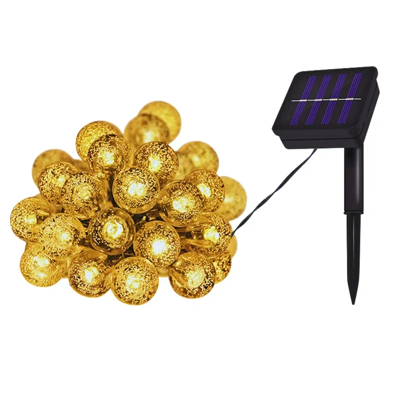

Солнечные уличные гирлянды, светодиодные хрустальные шары, мигающие огни, водонепроницаемые украшения для сада и двора