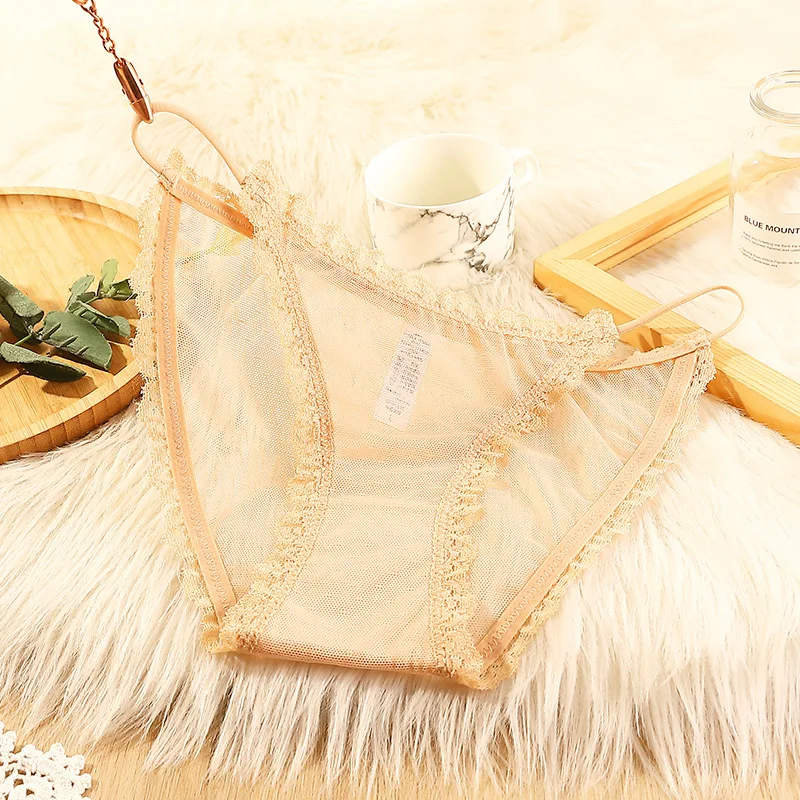 6pcs Women's underwear sexy seamless lace hollow out  middle waist female panties ladies breathable comfortable lingerie