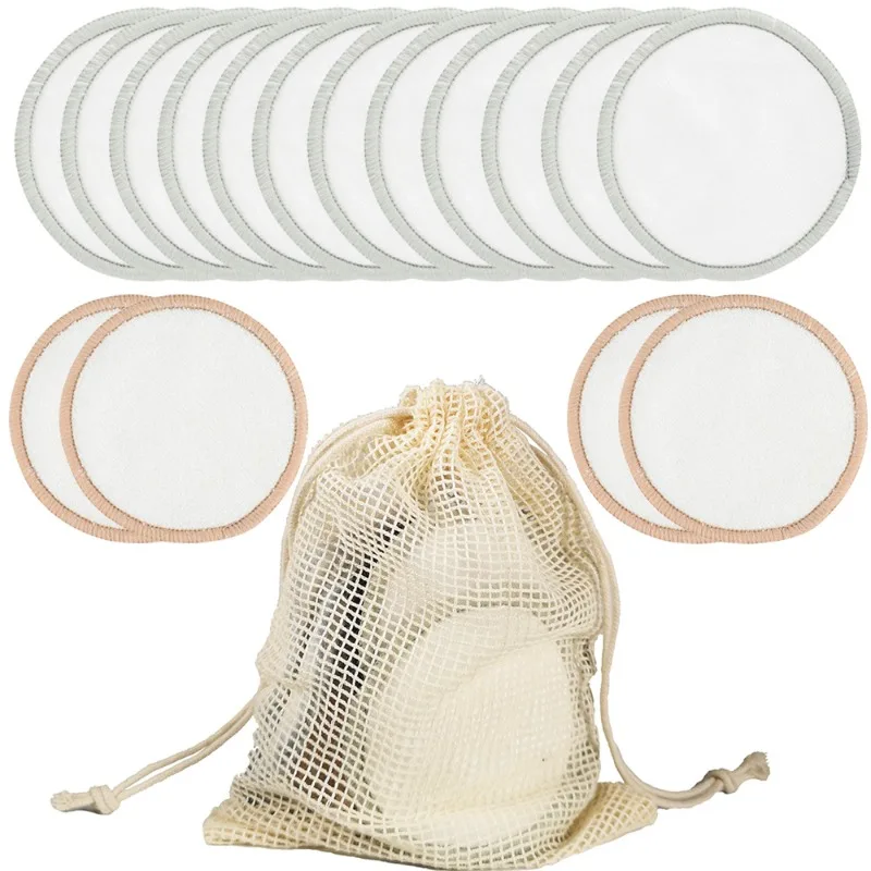 

SOUTH FIN Beauty Cleanser Reusable Swan Fluff Ring Cloth Bamboo Charcoal Makeup Removal Cotton Sheet 16 Sets