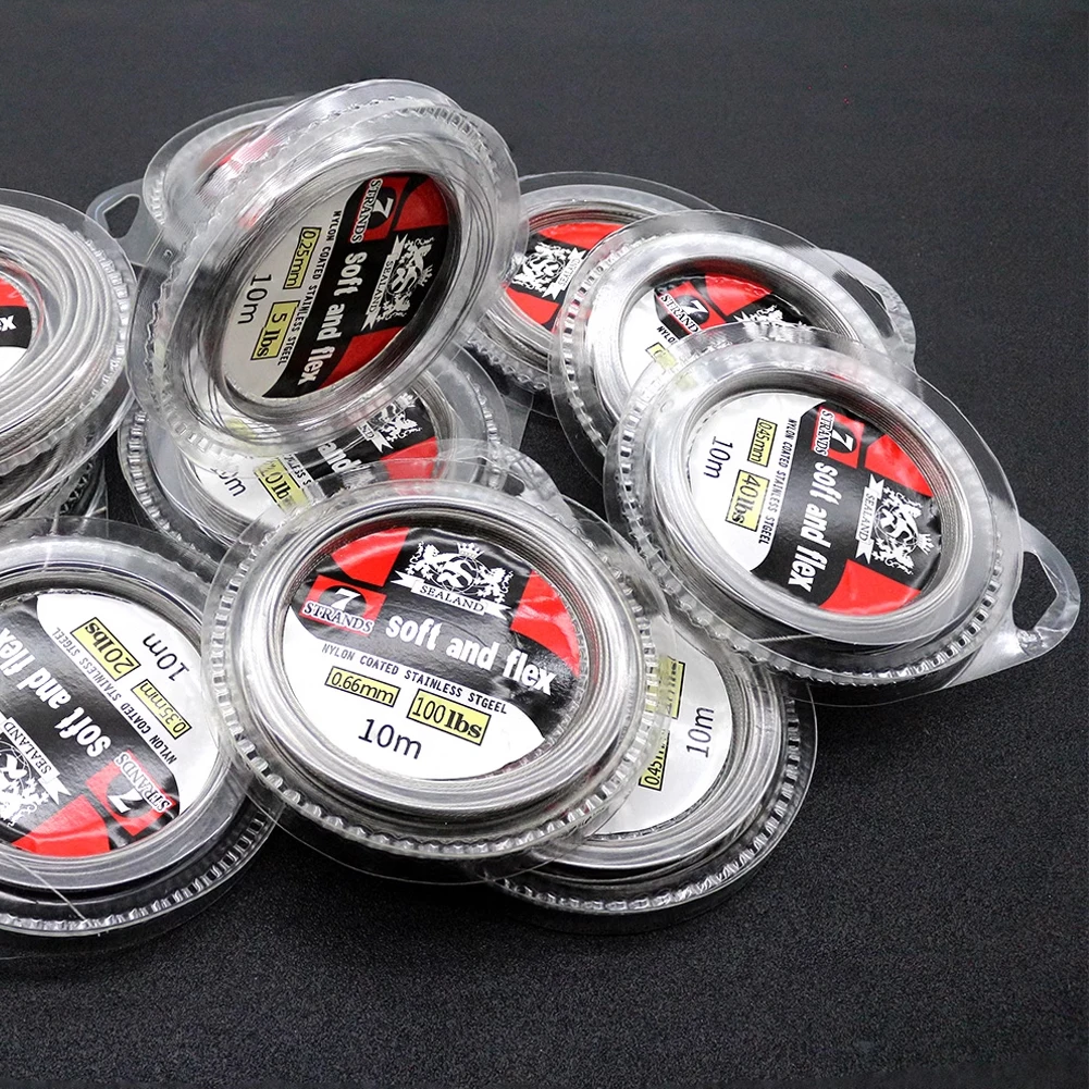 Проволочная леска из нержавеющей стали и нейлона для морской рыбалки лодки