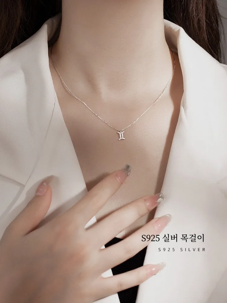 Женское ожерелье из стерлингового серебра 925 пробы Двенадцать созвездий новинка