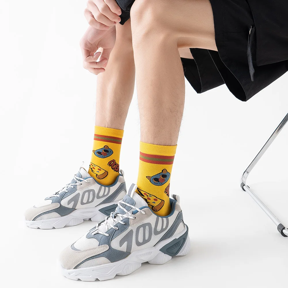 Original Quirky Cat Socks Men's And Women's Cute Europe Ins Tide Socks Cartoon Trend Art Street Skateboarding Mid-tube Socks