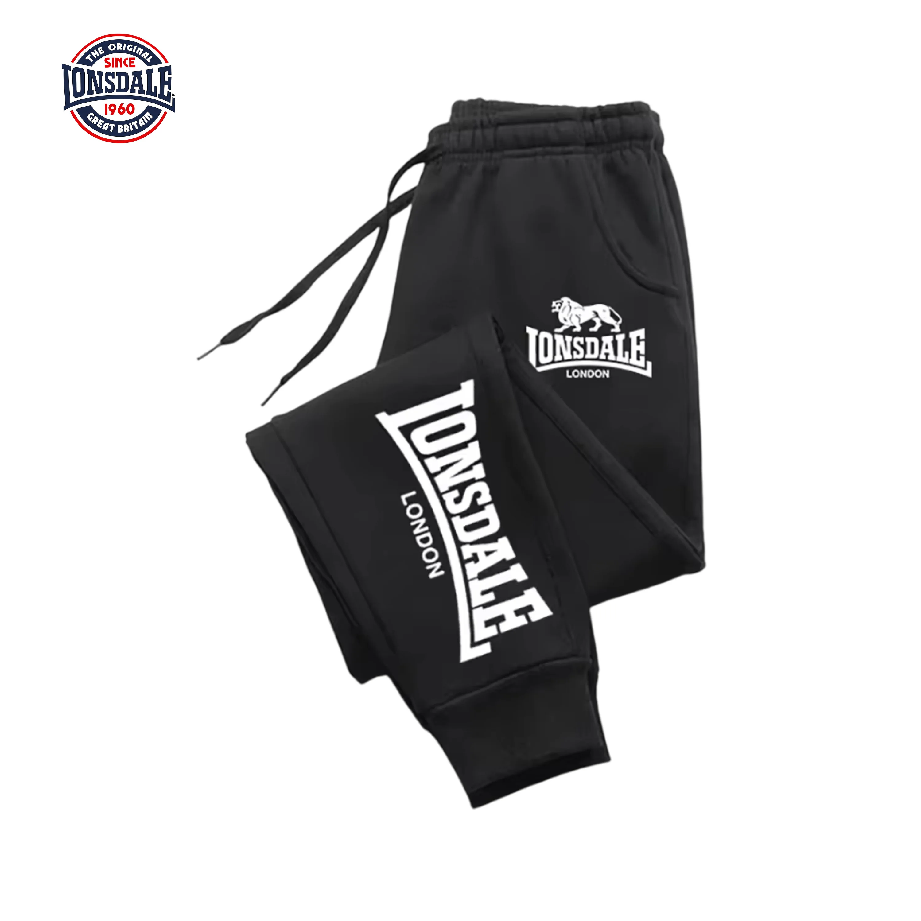 Фото Мужские брюки для бега с принтом Everlast, дышащие спортивные джоггеры, спортивные штаны, повседневные брюки для фитнеса и тренажерного зала для мужчин и женщин №2