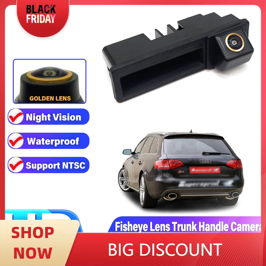 HD камера заднего вида для Audi A4 S4 RS4 8K B8 B6 B7 2003 ~ 2009 ручка багажника резервная