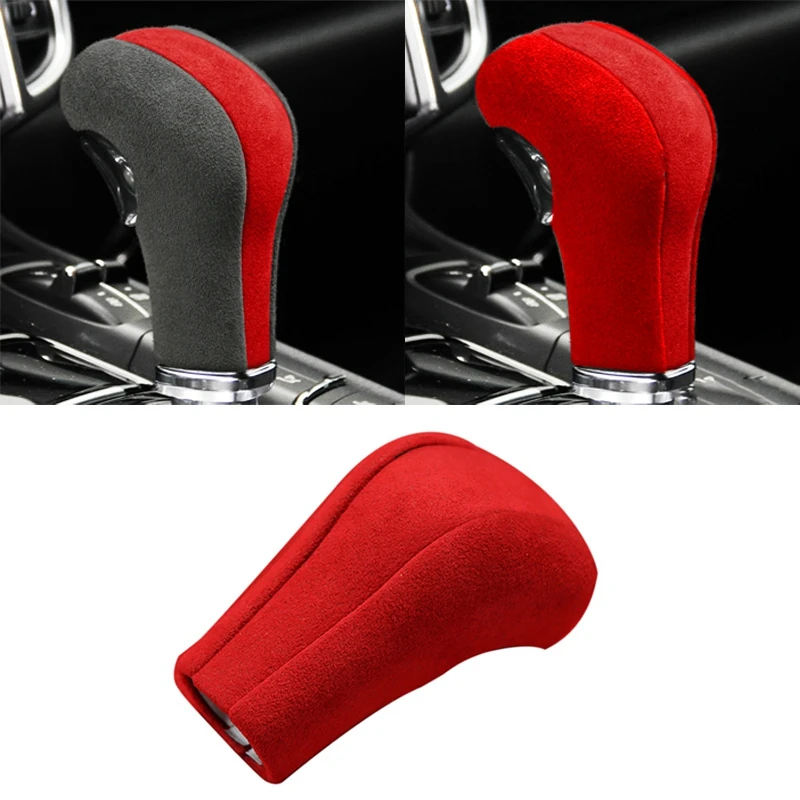 

Suede Car Gear Shift Knob Cover Gearbox Gear Head Decoration Cover For Porsche- Cayenne 2010-2017