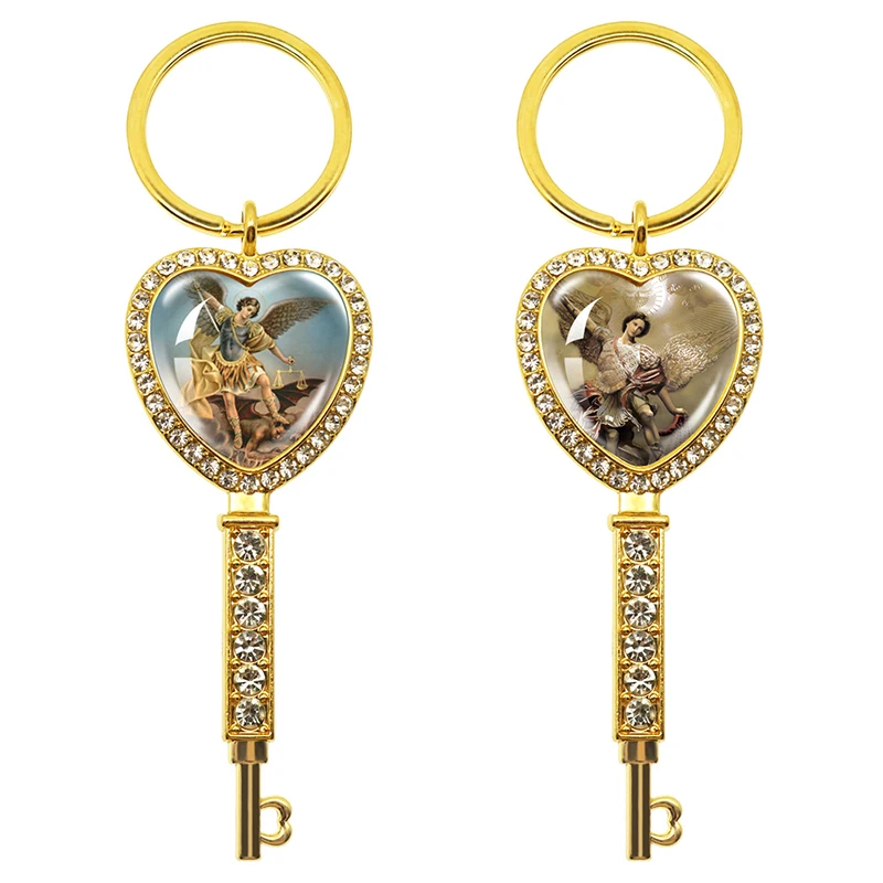 Новые мужские брелки для ключей Archangel St.Michael Protect Me Saint Shield Protection Charm Orhodox