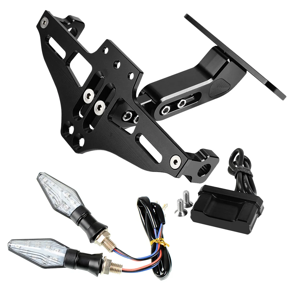 

ДЛЯ YAMAHA MT 07 09 FZ09 FJ09 TRACER 700 900 GT Держатель номерного знака из АБС-пластика Кронштейн лицензии с легким хвостом Tidy Fender Eliminator