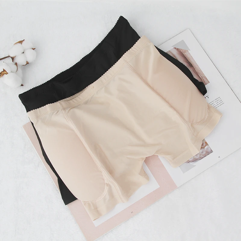 Women Boyshort Silicone Padded Pants for Women Hip Enhancer Shapewear Knickers Buttocks Tummy Control Padded Panties