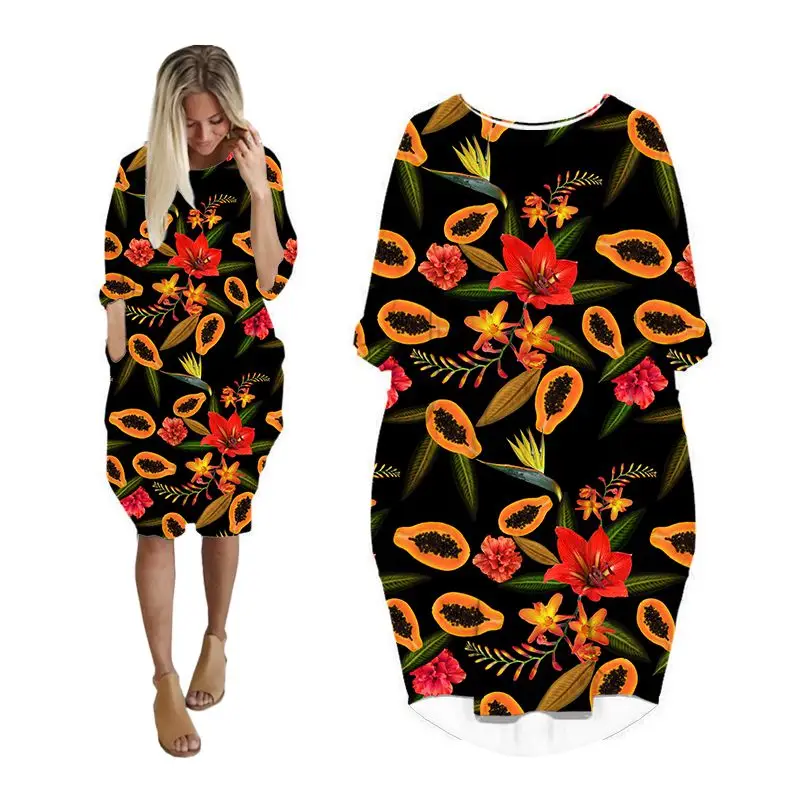 

Платья для женщин, модная женская повседневная Летняя аниме одежда с длинным рукавом, одежда больших размеров, Рождественская одежда, женск...