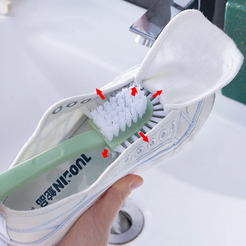 

Household Multi-functional Five-sided Shoe Washing Brush Hard Bristle Brushes Plastic Long Handle Cleaning Brush Clothes Brushes