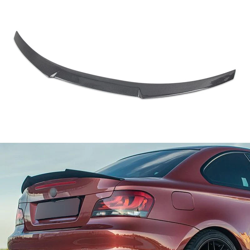 

1Pcs Carbon Fiber Car Rear Trunk Deck Spoiler Car Tail Wing For BMW 1 Series Sedan E82 M4 2007 2008 2009 2010 2011 2012 2013