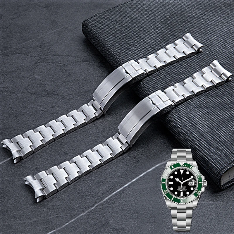 

Ремешок из нержавеющей стали для часов Rolex Daytona, мужской браслет черного, зеленого цвета, водный призрак, подводный тип, аксессуары 20 мм