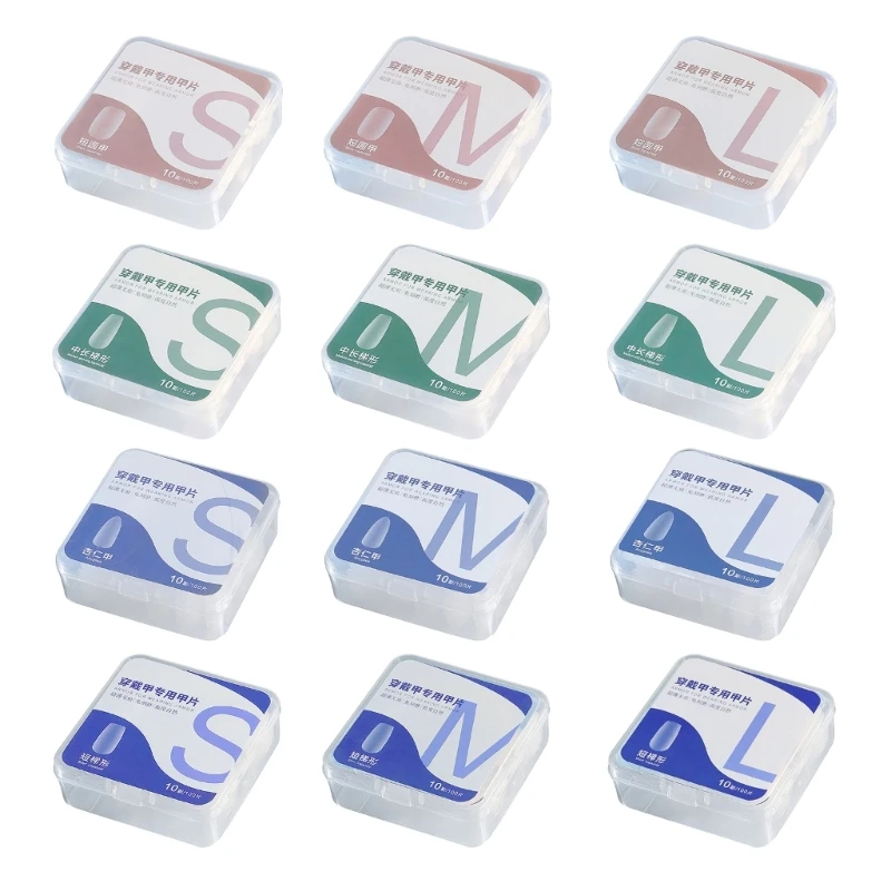 

Almond Press on Fake Nails Square Full Cover False Nails Artificial Nail Tips Drop Shipping