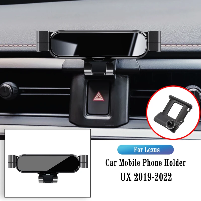

Metal Car Holder For Lexus UX UX200 UX250H UX260H 2019-2022 Gravity Navigation Bracket Stand Air Outlet Clip Rotatable Support