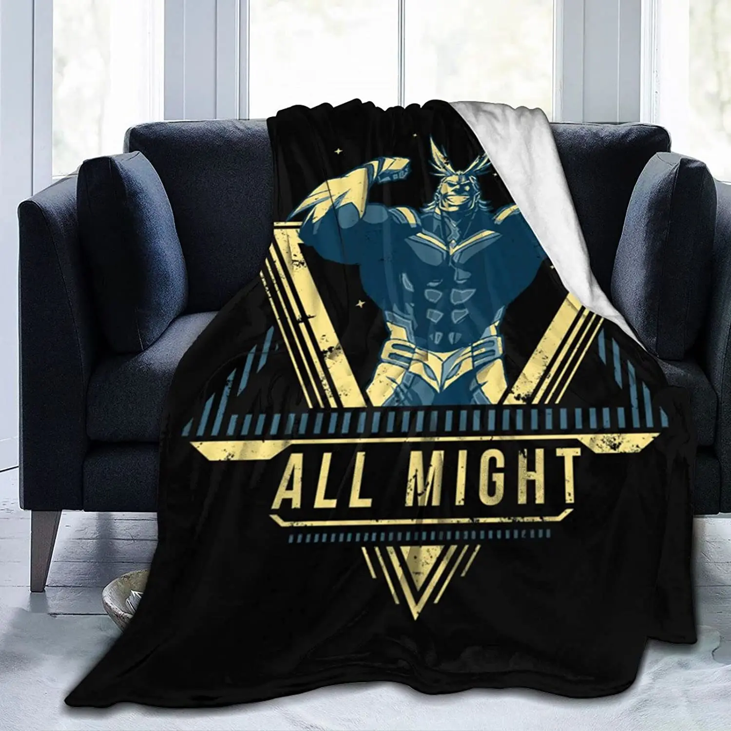

Anime & All Might Anime Soft Flannel Blanket Lightweight Fleece Blanket Air Conditioner is Suitable for Bedroom Living Room Sofa