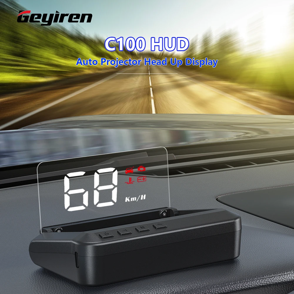 Проектор автомобильный GEYIREN C100 OBD2 проектор со спидометром и - Цена: 1412.41
