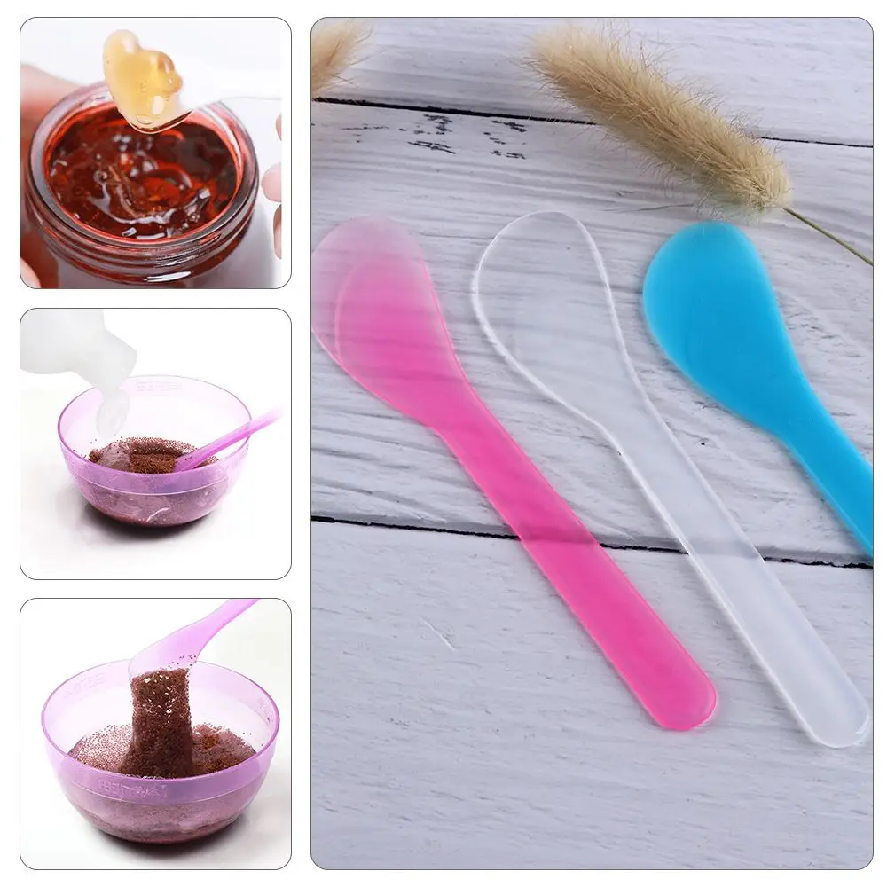 

10 pcs Face Mask Spoon Mini Cosmetic Scoop Makeup Sticks Reuse Plastic Mix Tools DIY Mask Face Skin Care tool Accessories