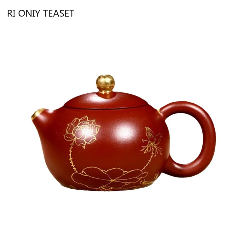 

90ml Boutique Yixing Purple Clay Teapot Raw Ore Dahongpao Xishi Tea Pot Zisha Filter Beauty Kettle Household Tea Set Accessories