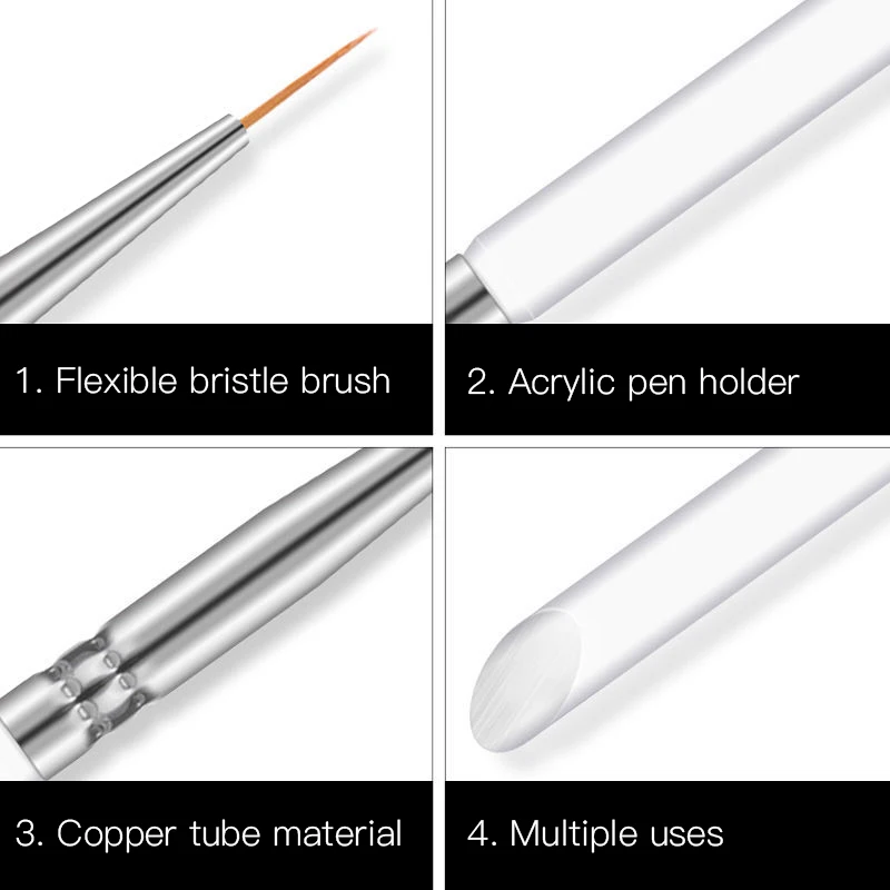 3 шт. набор ручек для дизайна ногтей