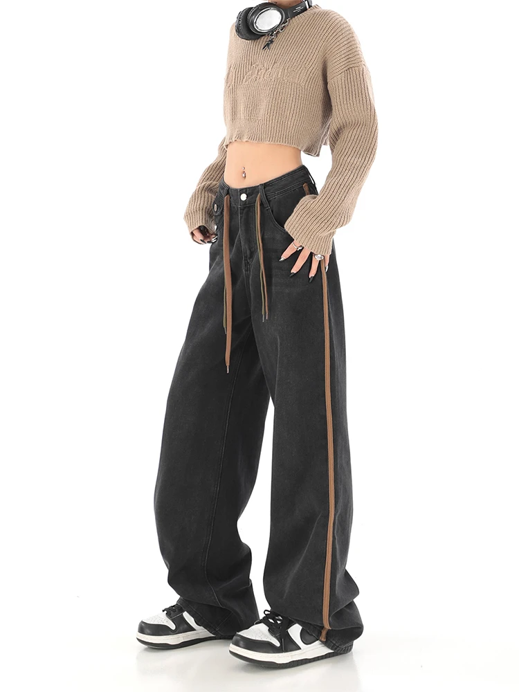 

Blue Baggy Jeans Women High Waist Wide Leg Vintage Oversize Denim Pants Women Y2k Streetwear Korean Fashion Loose Jean Trousers