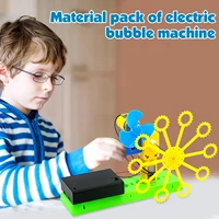 handmade bubble machine diy bubble steam assembly foaming machine educational kit electric toy science experiment diy set