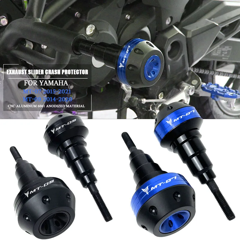 

Для Yamaha MT-07 MT 07 2021 слайдеры рамы фотосессия MT 09 2014-2020 с логотипом MT07/MT09 мотоциклетная алюминиевая защита от падения