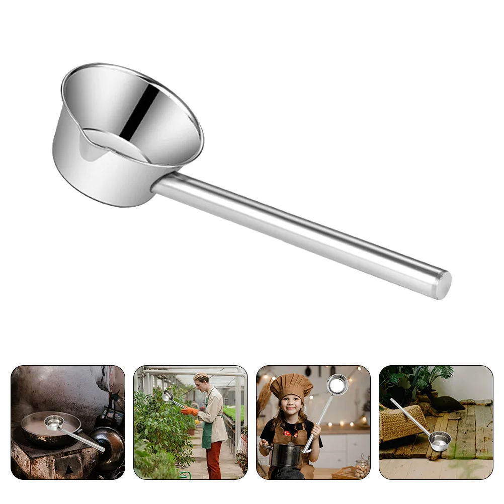 

Stainless Steel Spoon Bailer Restaurant Water Scoop Cup Kitchen Ladle Dripper Ladles Watering