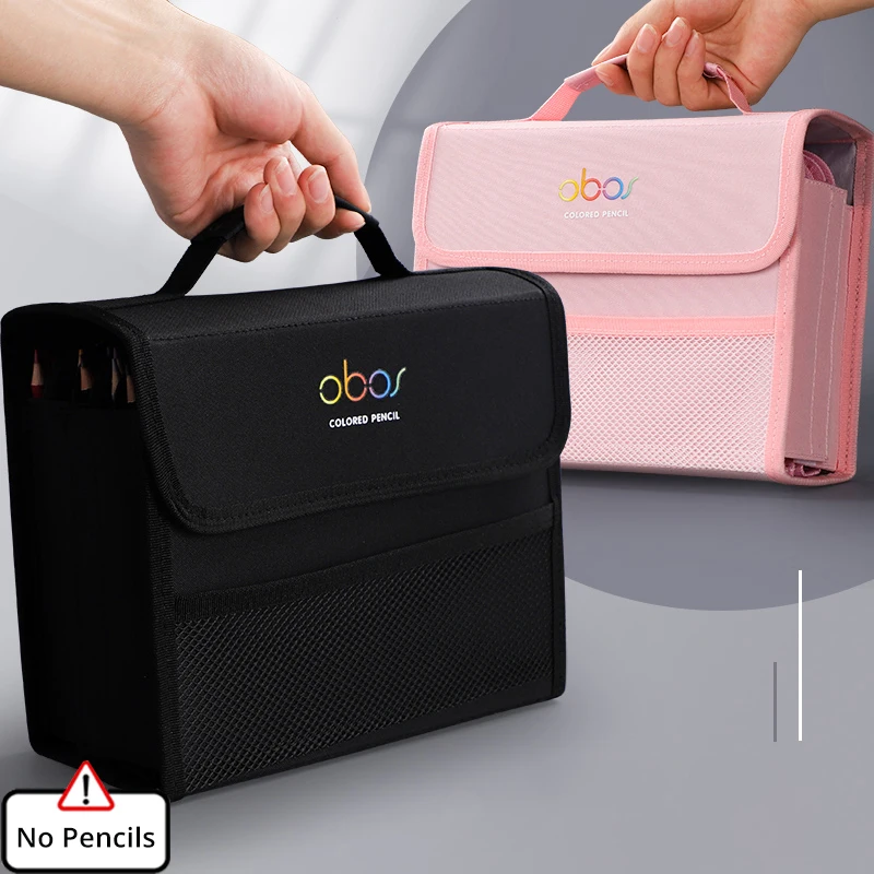 48/72/120/150/200 Holes Colored Lead Pencils Storage Bag Large Capacity Case Box Holder School Supplies Stationery Student