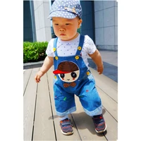 baby clothing boys girls jeans overalls shorts toddler kids denim rompers cute cartoon bebe pants summer bib clothes a0116
